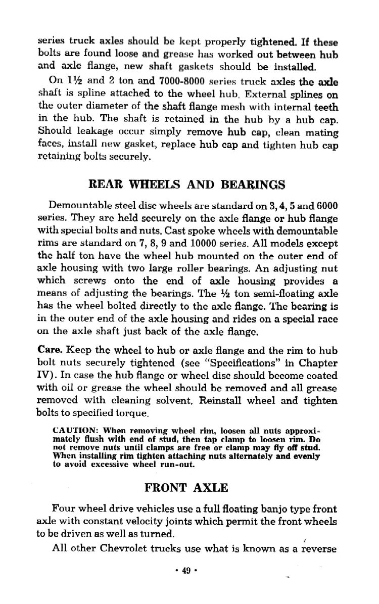 1959 Chevrolet Truck Operators Manual Page 3